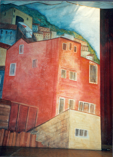 Peinture sur toile d'une vue de Valparaisov